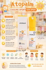 Xịt Chống Nắng Cho Bé ATOPALM Cooling Sport Sun Spray SPF50+ PA++++ 100ml
