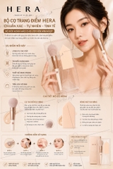 Set Cọ Má Và Mút Tán Hera Base Tool Kit Brush Puff 2 Món