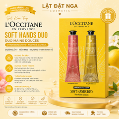 Set Kem Tay Loccitane Soft Hand Duo : Citron Bergamote +Pivoine & Camelia 75ml