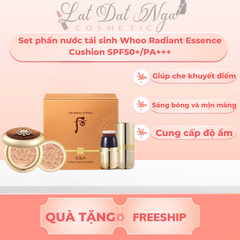 Cushion - Phấn Nước Tái Sinh Whoo Radiant Essence Cushion SPF50+/PA+++ + 1 Lõi Tặng kèm