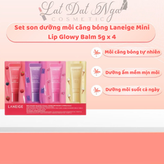 Set son dưỡng môi căng bóng Laneige Mini Lip Glowy Balm 5g x 4