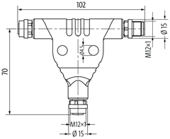 Đầu nối T Murrelektronik M12 Power 7000-P4901-0000000