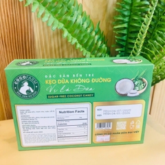 Kẹo dừa không đường vị lá dứa 400g - cocofarm