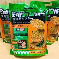 Bánh quy mè Godinn HongKong (2118) vị rong biển - 24 bịch/thùng