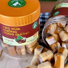 Kẹo dừa không đường cà phê 400gr - cocofarm