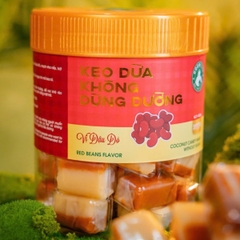 Kẹo dừa không đường đậu đỏ 400gr - cocofarm