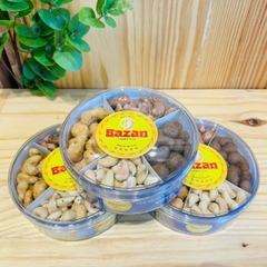 Hạt điều mix vị hộp tròn 500g - Bazan