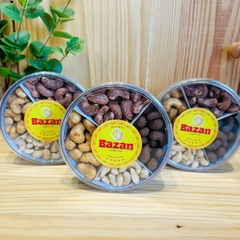 Hạt điều mix vị hộp tròn 500g - Bazan