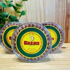 Hạt điều rang muối còn vỏ lụa hộp tròn 500g - Bazan