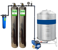 Hệ thống lọc tổng giếng khoan 2 cột Inox NSX-MI2-GK