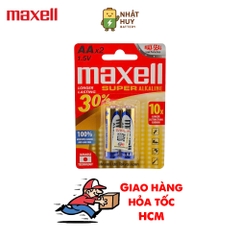 Pin Tiểu AA MAXELL Super Alkaline (LR6) Siêu Bền, Không Chảy Nước, Vỉ 2 Viên - Hàng Chính Hãng
