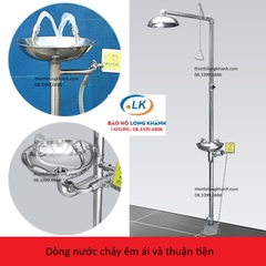 Bồn rửa mắt kết hợp tắm khẩn cấp có chân đạp