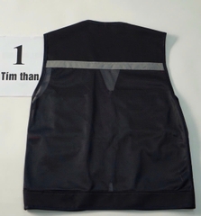 Áo gile bảo hộ phản quang màu tím than