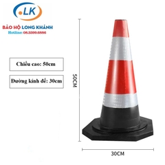 Cọc tiêu cao su chiều cao 50cm