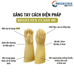 Găng tay cách điện hạ áp 500V Regeltex Pháp (class 00)