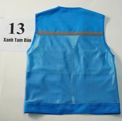 Áo gile bảo hộ phản quang màu xanh tam đảo