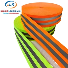 Dây vải phản quang bản rộng 5cm 2 sọc phản quang