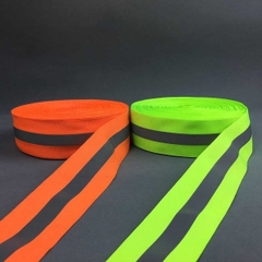 Dây vải phản quang xanh sọc ghi bản 5cm