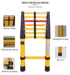 Thang rút cách điện 2 Mét