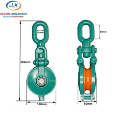 Ròng rọc kéo cáp 5 tấn ( Mụp kéo dây điện 5 tấn )