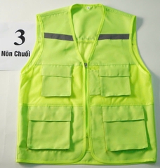 Áo gile bảo hộ phản quang màu xanh nõn chuối
