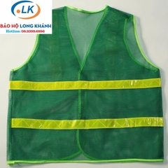 Áo lưới phản quang màu xanh môi trường