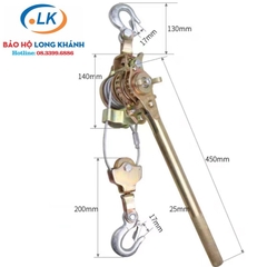 Pa lăng cáp lắc tay NGK 2 tấn