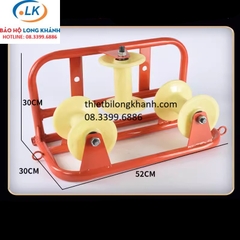 Con lăn góc kéo cáp 3 bánh nhựa