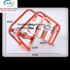 Con lắn kéo cáp góc vuông 3 bánh nhôm