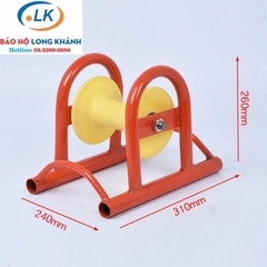 Con lăn kéo cáp đơn bánh nhựa