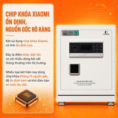 Két Sắt Thông Minh Xiaomi CRMCR 50LE – Vân Tay Điện Tử Định Danh Người Mở, Thép Q345 Đúc Đặc 6 Mặt, Bảo Hành 6 Năm