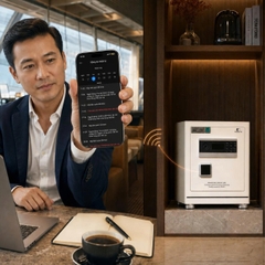 Két Sắt Thông Minh Xiaomi CRMCR 50LE – Vân Tay Điện Tử Định Danh Người Mở, Thép Q345 Đúc Đặc 6 Mặt, Bảo Hành 6 Năm