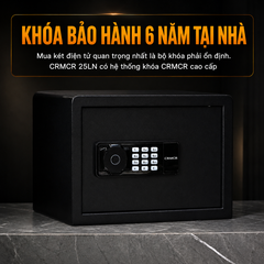 Két Sắt Mini CRMCR 25LN – Cao 25cm rộng 35cm sâu 31cm nặng 8.5kg khóa vân tay điện tử