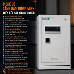 Két sắt Xiaomi CRMCR 80LE Thép đặc nguyên khối - Khóa vân tay điện tử định danh người dùng cảnh trộm báo điện thoại