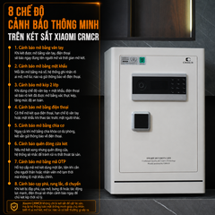 Két sắt Xiaomi CRMCR 60LE Thép đặc nguyên khối - Khóa vân tay điện tử định danh người dùng cảnh trộm báo điện thoại