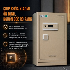 Két sắt Xiaomi CRMCR 80LE Thép đặc nguyên khối - Khóa vân tay điện tử định danh người dùng cảnh trộm báo điện thoại