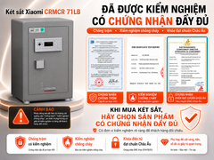 Két Sắt Xiaomi CRMCR 71LB Thép đắc nguyên khối - Khóa vân tay điện tử định danh người mở