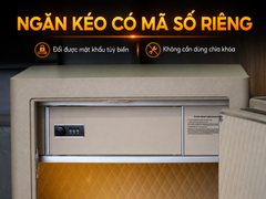 Két sắt Xiaomi CRMCR 60LE Thép đặc nguyên khối - Khóa vân tay điện tử định danh người dùng cảnh trộm báo điện thoại