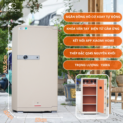 Két Sắt Xiaomi CRMCR 100JBW Xoay Đồng Hồ Cơ, Chống Cháy, Kết Nối Điện Thoại