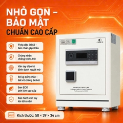 Két Sắt Thông Minh Xiaomi CRMCR 50LE – Vân Tay Điện Tử Định Danh Người Mở, Thép Q345 Đúc Đặc 6 Mặt, Bảo Hành 6 Năm