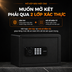 Két Sắt Mini CRMCR 25LN – Cao 25cm rộng 35cm sâu 31cm nặng 8.5kg khóa vân tay điện tử