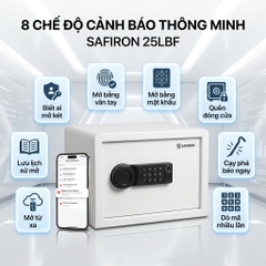 Két Sắt Mini Thông Minh Safiron 25LBF Vân Tay Điện Tử Kết Nối Điện Thoại