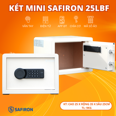 Két Sắt Mini Thông Minh Safiron 25LBF Vân Tay Điện Tử Kết Nối Điện Thoại