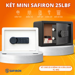 Két Sắt Mini Thông Minh Safiron 25LBF Vân Tay Điện Tử Kết Nối Điện Thoại