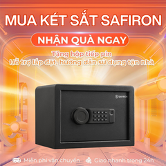 Két Sắt Mini Thông Minh Safiron 25LBF Vân Tay Điện Tử Kết Nối Điện Thoại