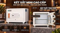 Két sắt mini Xiaomi CRMCR 30MS - Thương hiệu quốc tế, Khóa vân tay điện tử đạnh danh, 8 chế độ cảnh báo thông minh qua điện thoại