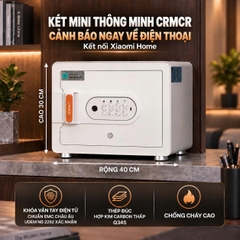 Két sắt mini Xiaomi CRMCR 30MS - Thương hiệu quốc tế, Khóa vân tay điện tử đạnh danh, 8 chế độ cảnh báo thông minh qua điện thoại