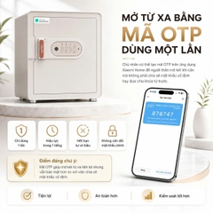 Két sắt thông minh thép đúc đặc Xiaomi CRMCR 45MS - Khóa vân tay điện tử định danh người mở