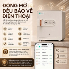 Két sắt thông minh thép đúc đặc Xiaomi CRMCR 45MS - Khóa vân tay điện tử định danh người mở