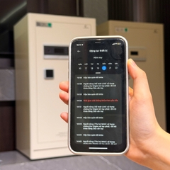 Két Sắt Xiaomi CRMCR 100LE Khóa Vân Tay Điện Tử Định Danh Người Mở, Thép Q345 Đúc Đặc 6 Mặt, 8 Chế Độ Cảnh Báo Điện Thoại